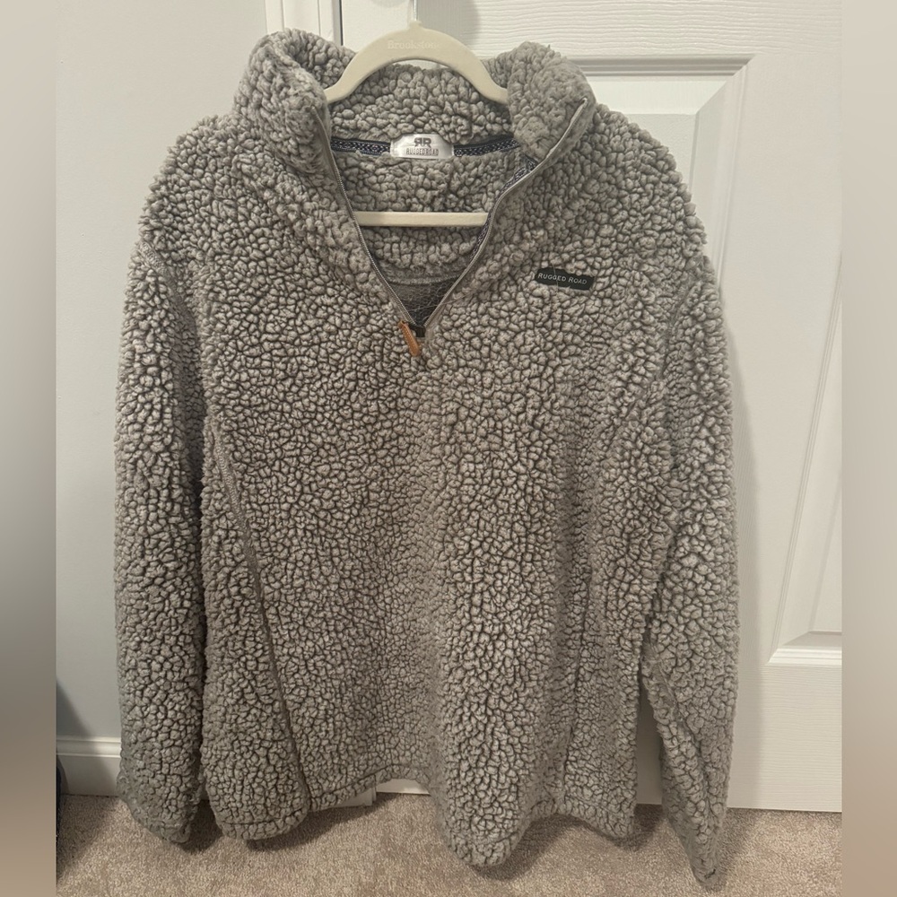 Quarter zip sherpa sweater